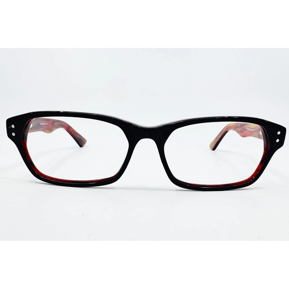 EyeBuyDirect Koping Eyeglasses Womens Black Red Tortoise 55-16-140 C1 55mm